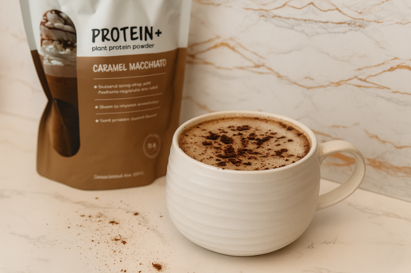 Heißer Caramel Macchiato Protein Drink