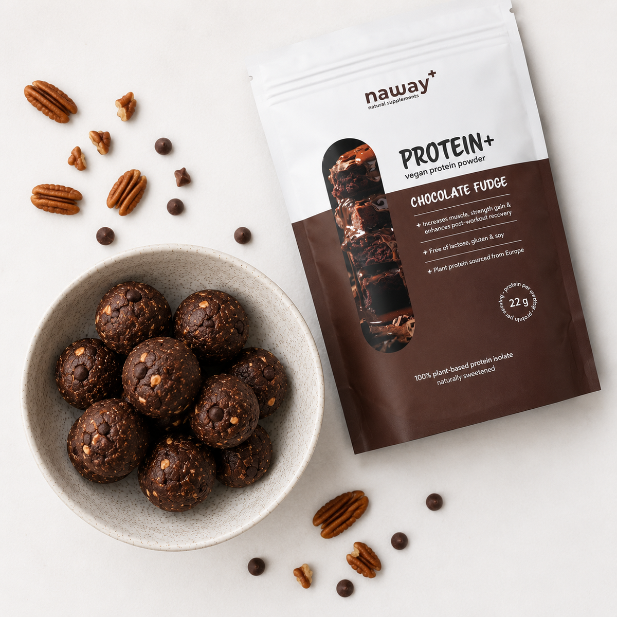 No-Bake Choco Protein Balls