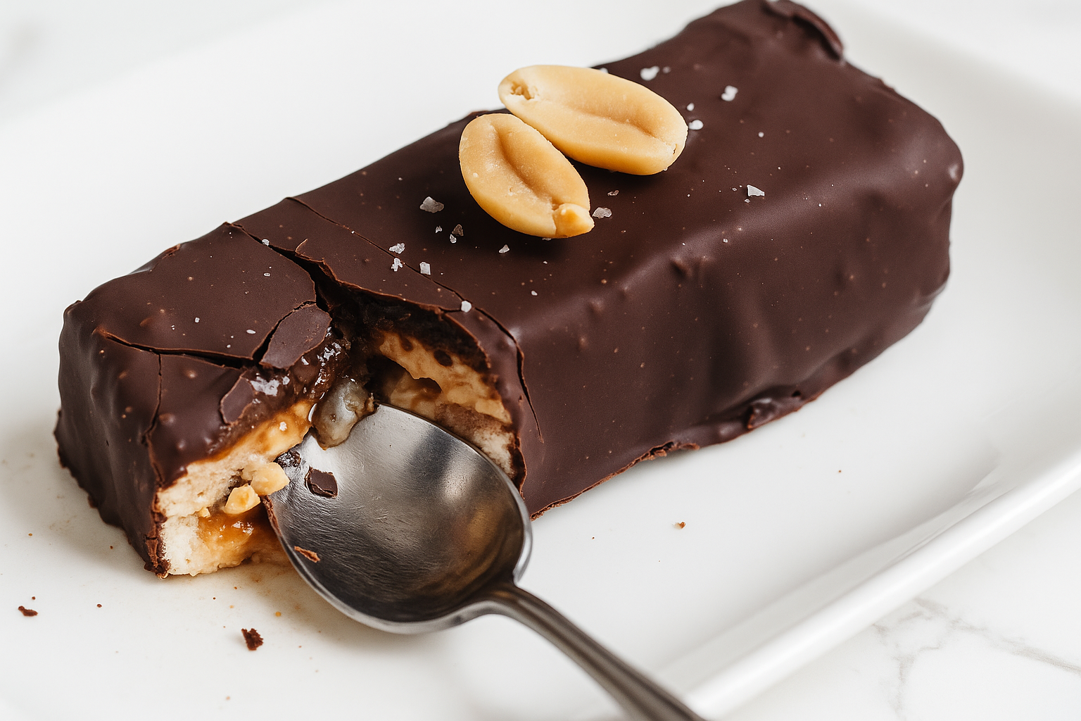 Healthy Snickers Ice Cream Bars (High Protein & Vegan)
